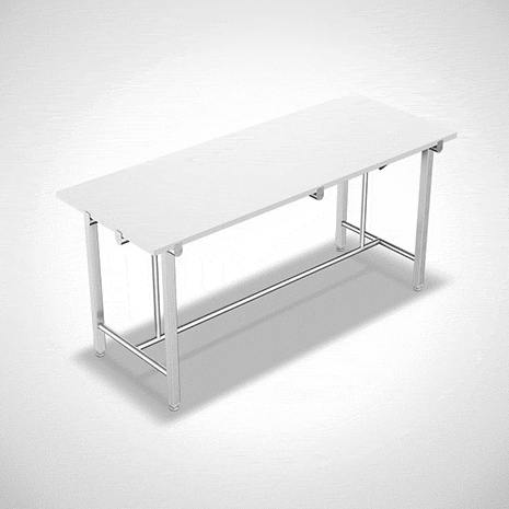 Universaltisch mit HDPE-Kunststoffplatte und Edelstahl-Untergestell Typ UTFI-H 180-70 Highline | Mohn GmbH