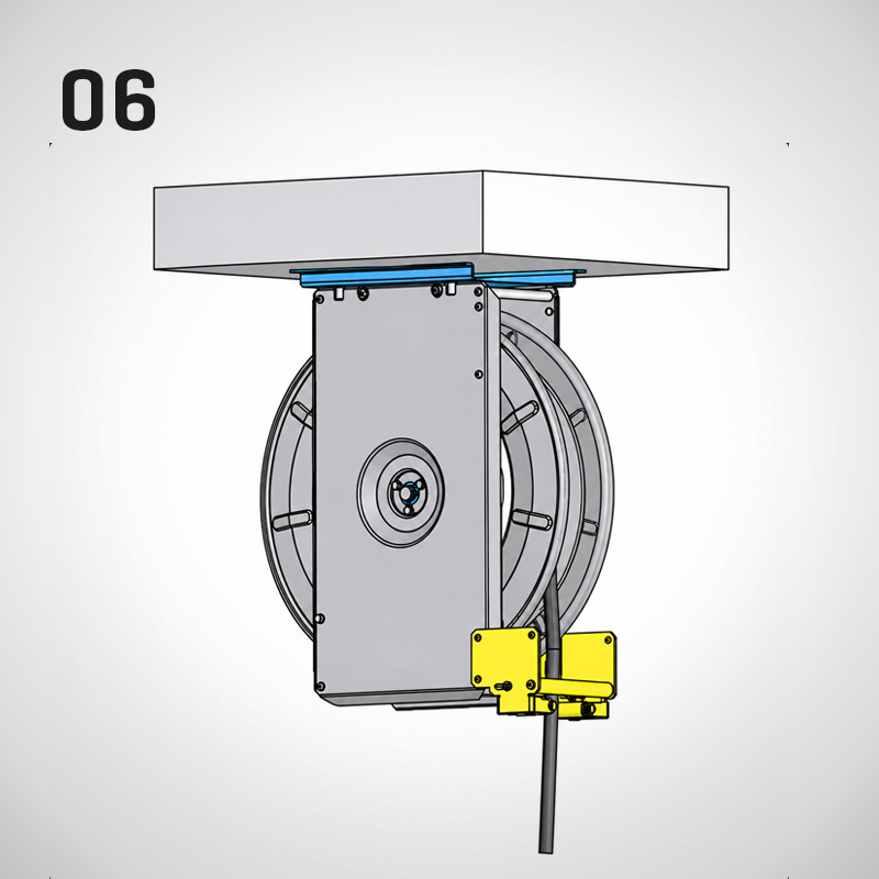 Pos. 6 - Konsole für festen Deckenanbau Typ KWH 40/2e, wenn Schlauch von oben in den Arbeitsbereich geführt werden soll | Mohn GmbH