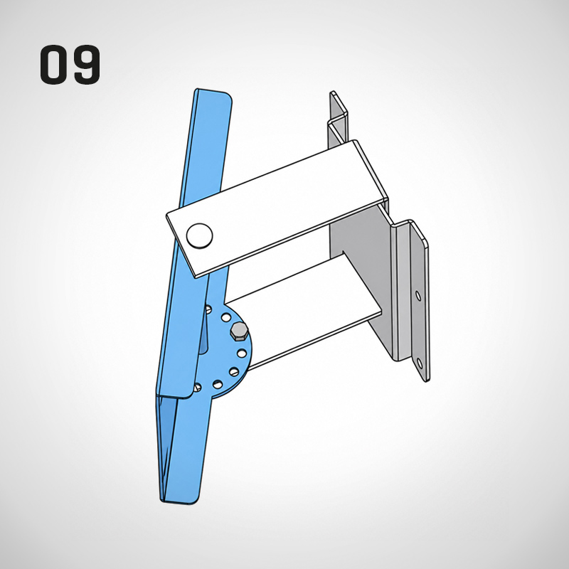 Pos. 9 - Wand-Schwenkkonsole mit 180° Schwenkbereich Typ WSK-T 40/1 und WSK-T 40/2, können in jeweils sieben Positionen arretiert werden | Mohn GmbH