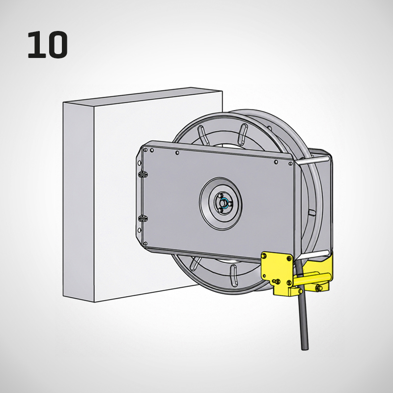 Pos. 10 - Standardmontage ohne Konsole - Direkte Wandbefestigung | Mohn GmbH
