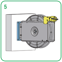 Pos. 5 - Konsole für festen Wand- und Deckenanbau Typ KWH 40/2e, mit Schlauchaustritt nach unten | Mohn GmbH 