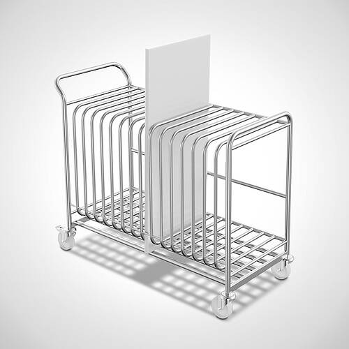 Transport trolley for 16 plastic sheets type TWPE-16, art. no. 43.00.00.37 