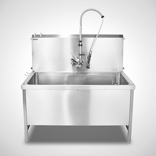 Parts washing station with feet Type TW-S 150-65 with optionally dish shower, art. no. 12.00.00.62+93.00.00.36 