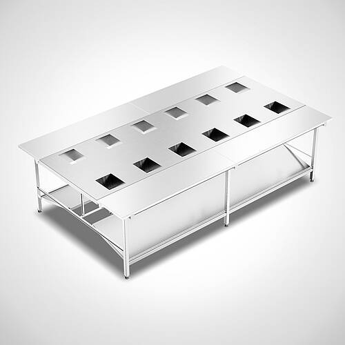 Beidseitig bedienbarer Highline Zerlege- und Sortiertisch Typ ZST-2 HL 2/6 300-180, Art.-Nr. 30.00.23.05 