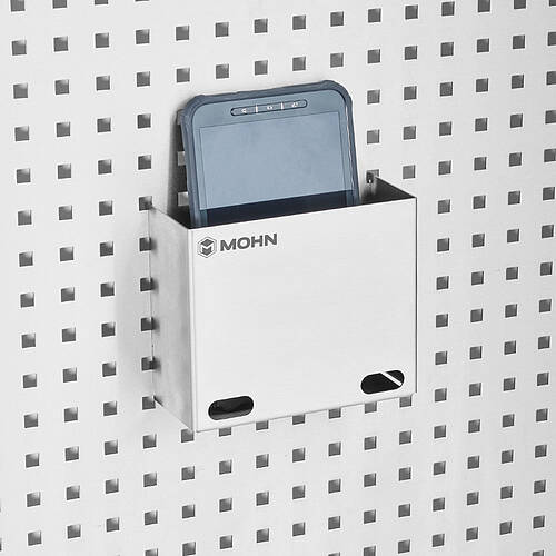 Tablet-Halter Typ DHA-LW-DIN-A5 für Mohn-Lochwände, Art.-Nr. 44.20.04.32