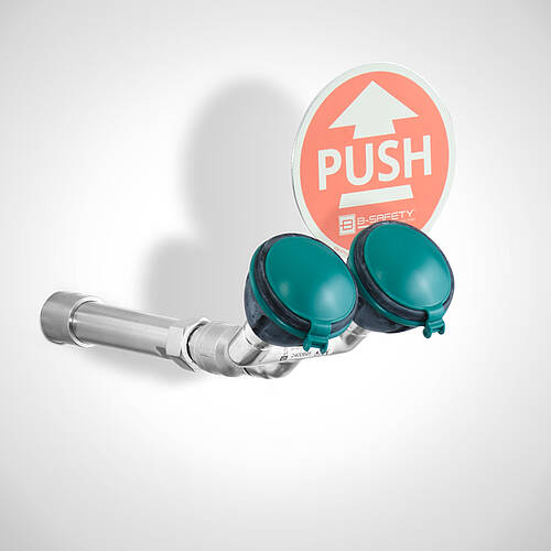 Eye shower with 2 shower heads type AD-2B , Art. No. 11.11.00.94, dust cover closed 