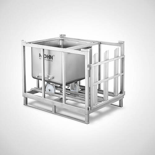Transport rack with 2 skids for 1 x 200-liter cutter cart, Type TG-HBW 200-1, Item No. 40.00.02.34 