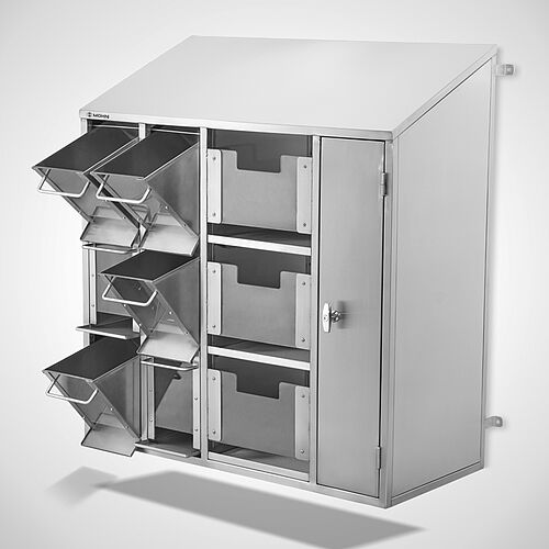 Wall-mounted dispenser cabinet for disposable clothing and protective equipment Type ESS-W/VA-6-3 FZ 110-50, Id. no. 24-61440-1 