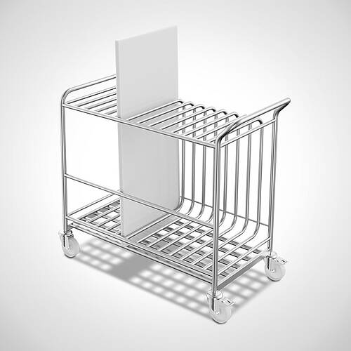 Transport trolley for 14 plastic sheets type TWPE-14, art. no. 43.00.00.36 