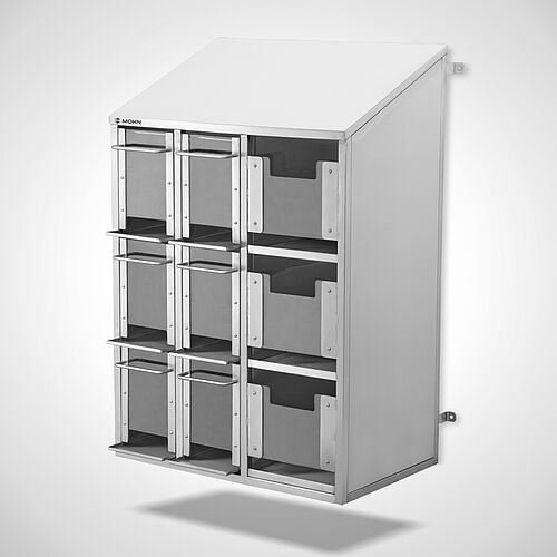 Wall-mounted dispenser cabinet for disposable clothing and protective equipment Type ESS-W/VA-6-3 80-50, Id. no. 24-61440-2 