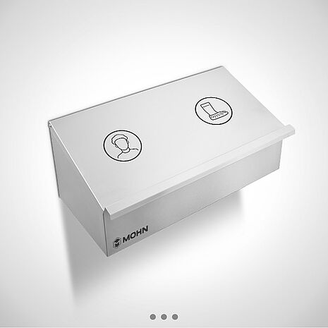 Utensilienspender aus Edelstahl für Einwegschutzausrüstung Typ US-1-T | Mohn GmbH