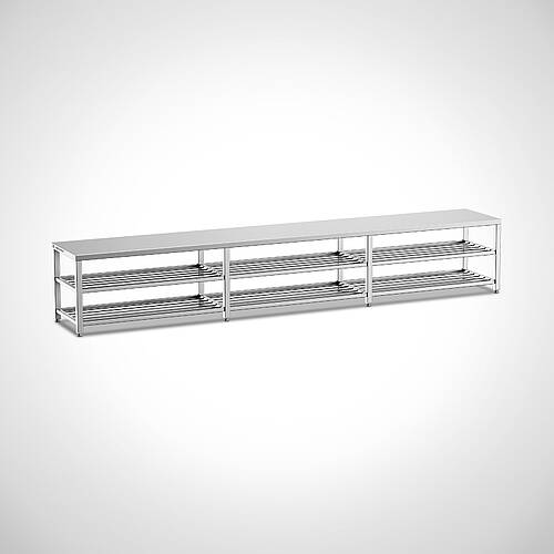Swing-over bench made of stainless steel Type USB Ecoline E-2-8, item no. 46.00.02.36 