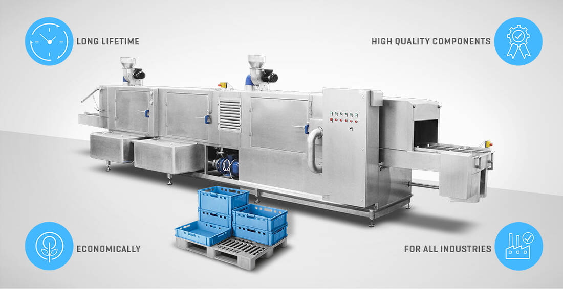 Industrial washing systems to clean containers, boxes and pallets | Mohn GmbH
