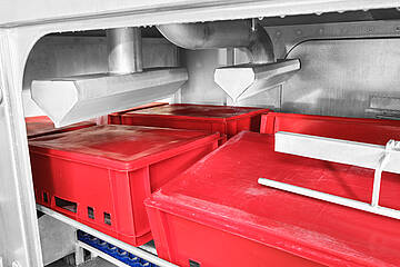 DLWA 1200-3T/2+ PAL BS4H industrial washing system for cleaning and drying Euro-standard containers and H1 plastic pallets | Mohn GmbH