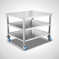 Machine table "pharmaceutical" with optional hygienic design castors, ID 23-10963