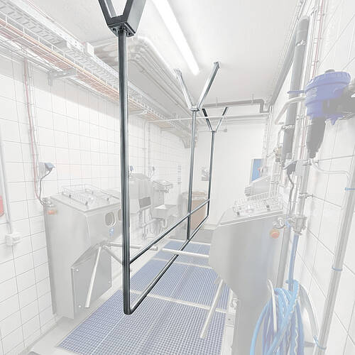 Stainless steel railing for ceiling mounting type DGL, art. no. 30.00.21.20 