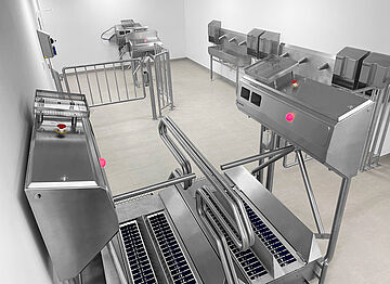 Personnel hygiene station in the dairy industry | Mohn GmbH