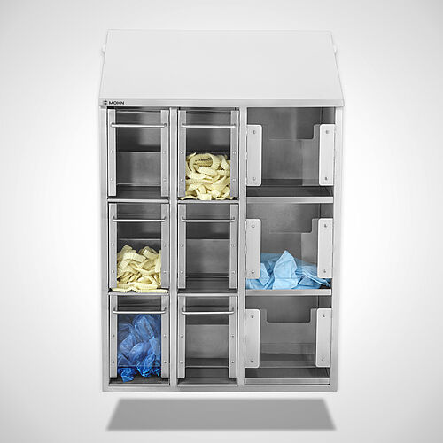 Wall-mounted dispenser cabinet for disposable clothing and protective equipment Type ESS-W/VA-6-3 80-50, Id. no. 24-61440-2 