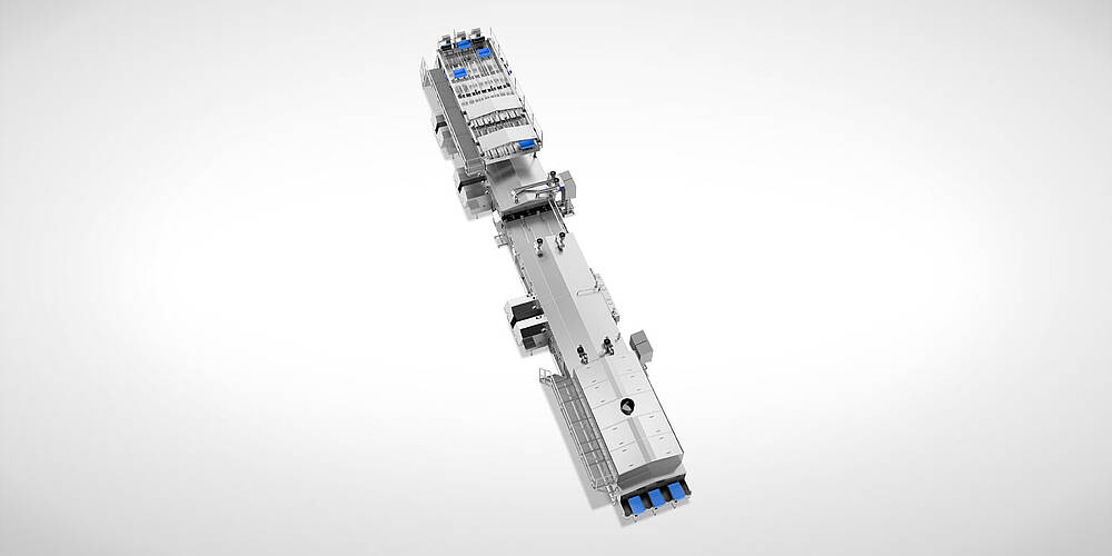 Industrie-Waschanlage zur reinigung von Euronormbehältern mit Etikettenentfernung DLWA-3000-3T-3-ETI-Highline, Id-Nr. XRM36111