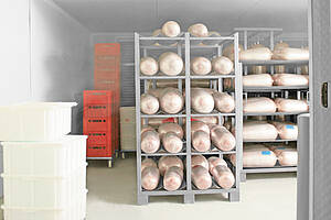 Kebab transport rack Type DTG-5-100-92 in the blast freezer, ID 05-60020 