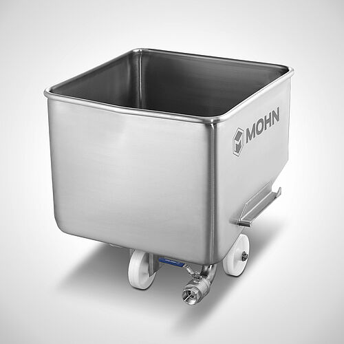 Lifting and loading trolley with ball valve and 15° container base slope Type HBW-KH 200, Id-No. 23-62172 