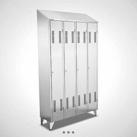 Edelstahl-Spinde / Garderobenschränke (Sonderanfertigung) aus Edelstahl in kundenspezifischen Ausführungen | Mohn GmbH