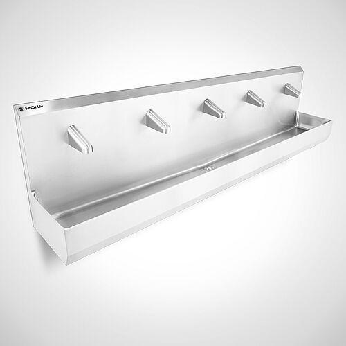 Multiple sensor-operated hand wash basin with 5 washing places type WR-HL 5-41, art. no. 12.00.01.65 