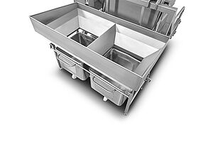 Swing-Loader Typ SL-GB-GL-1000-1200 für Großboxen mit Doppeltrichterschütte für Normwagen (Option) und Aufnahme für Normwagen (Option), Id-Nr. 24-62278 