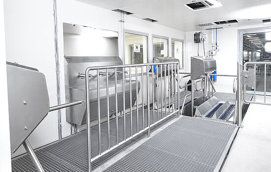 Hygiene station in the bakery industry (frischbäck)