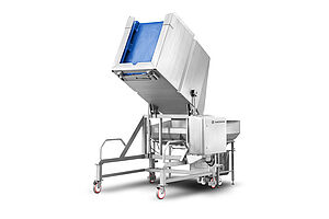 Swing-Loader Typ SL-GB-GL-1000-1200 für Großboxen mit Doppeltrichterschütte für Normwagen (Option) und Aufnahme für Normwagen (Option), Id-Nr. 24-62278 