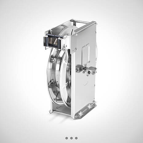  Highline Automatic Stainless Steel Hose Reel - Without Pre-installed Food-Safe Cleaning Hose | Mohn GmbH 