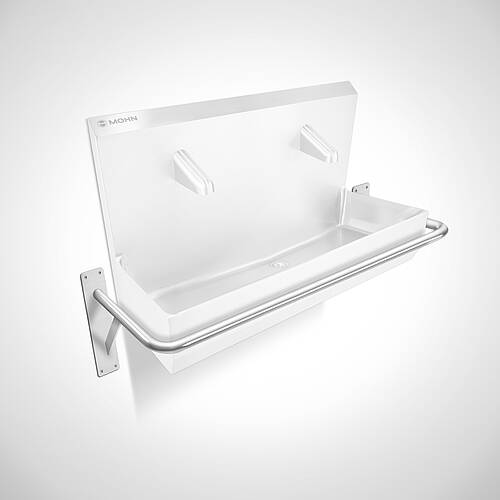 Protection arch made of stainless steel Type RSB-WR-HL 2 for multiple wash basin, art. no. 12.00.04.07 