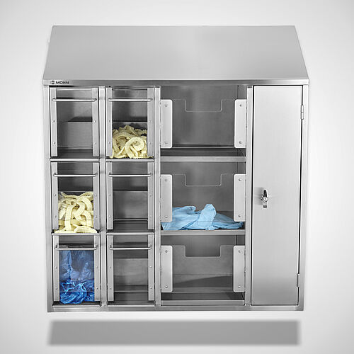 Wall-mounted dispenser cabinet for disposable clothing and protective equipment Type ESS-W/VA-6-3 FZ 110-50, Id. no. 24-61440-1 
