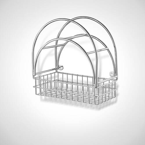 Stainless steel hose holder with storage basket, type SH-B, item no. 40.00.00.12 