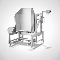 Kippvorrichtung Swing Loader Typ SL-HBW-F 350 mit Spezialschütte für Flüssigkeiten und schwenkbarem Bedienpanel, ID 22-63955-1 