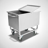 Eckiger Wannenwagen Typ WW-E, AID 15-60251 mit optionalem Deckel 