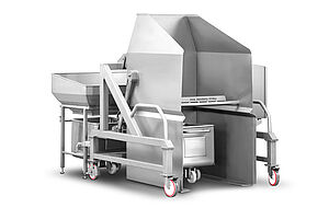 Swing-Loader Typ SL-GB-GL-1000-1200 für Großboxen mit Doppeltrichterschütte für Normwagen (Option) und Aufnahme für Normwagen (Option), Id-Nr. 24-62278 