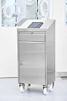 Im pharmazeutischen Reinraum: Stehpultschrank aus Edelstahl Typ SPG-S-E-Fahrbar 50-40, ID 22-65037-5.1 