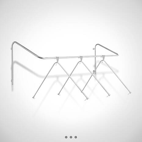 Wall-mounted coat racks with aprons and freestanding coat racks with aprons in various sizes - Stainless steel | Mohn GmbH 