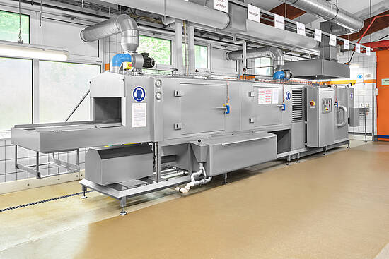 Industrie-Waschanlage in der Backwarenindustrie