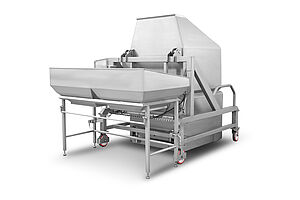 Swing-Loader Typ SL-GB-GL-1000-1200 für Großboxen mit Doppeltrichterschütte für Normwagen (Option) und Aufnahme für Normwagen (Option), Id-Nr. 24-62278 