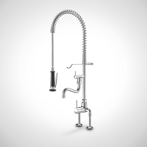 Dish shower Type GWBEH-2 L/S Highline, 2-hole standing mixer tap, art. no. 93.00.00.78 