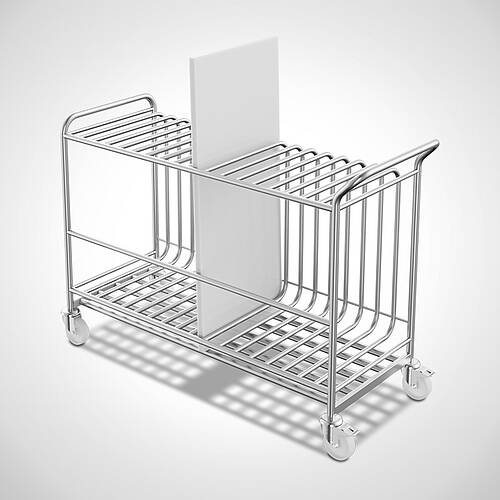 Transport trolley for 18 plastic sheets type TWPE-16, art. no. 43.00.00.38 