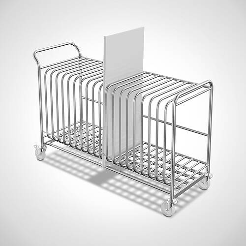 Transport trolley for 20 plastic sheets type TWPE-16, art. no. 43.00.00.39 