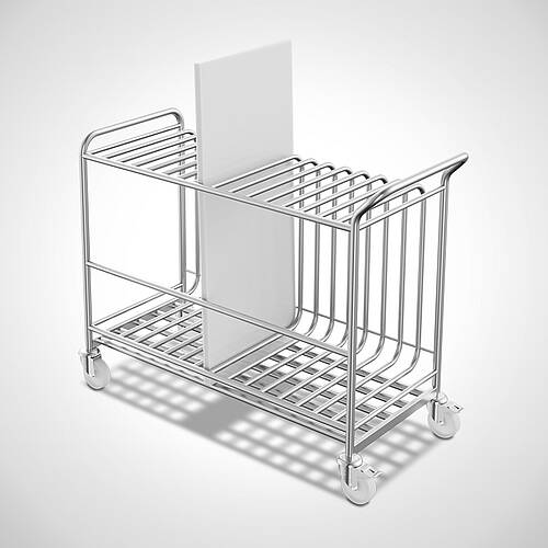 Transport trolley for 16 plastic sheets type TWPE-16, art. no. 43.00.00.37 