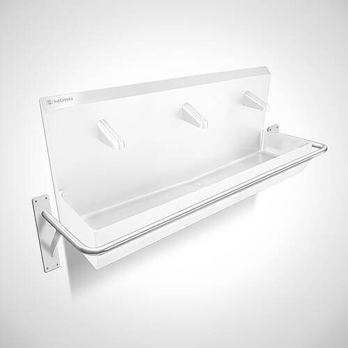 Protection arch made of stainless steel Type RSB-WR-HL 3 for multiple wash basin, art. no. 12.00.04.08 