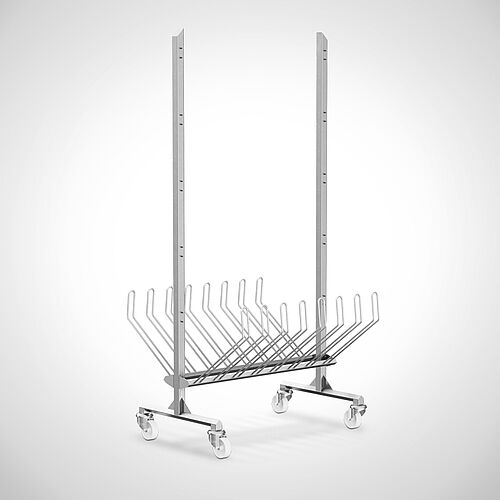 Boot holder type STH-W-4 Highline, Art. No. 18.00.03.46 with mobile frame for fitting on both sides, art. No. 18.00.01.98