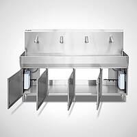 Base cabinet with feet, type US-WR-HL 4-41, item no. 12.00.03.34 with optional sensor wash basin, type WR-HL 4/41, item no. 12.00.01.64 