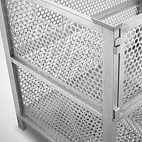 Gitterboxpalette Typ GB-BELL-SON, Detail Verriegelung, ID 22-65093