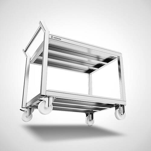 Heavy-duty stainless steel transport trolley type SCTW-2E 100-70, Art. No. 43.00.00.40